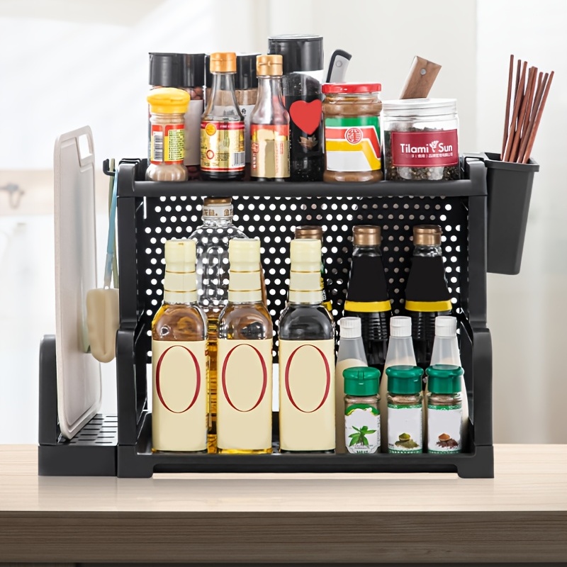 Kitchen Triangle Shelf Organizer Multi-Purpose Corner Spice Shelf Removable  Steel Rack Home Oil Salt Vinegar Storage Racks