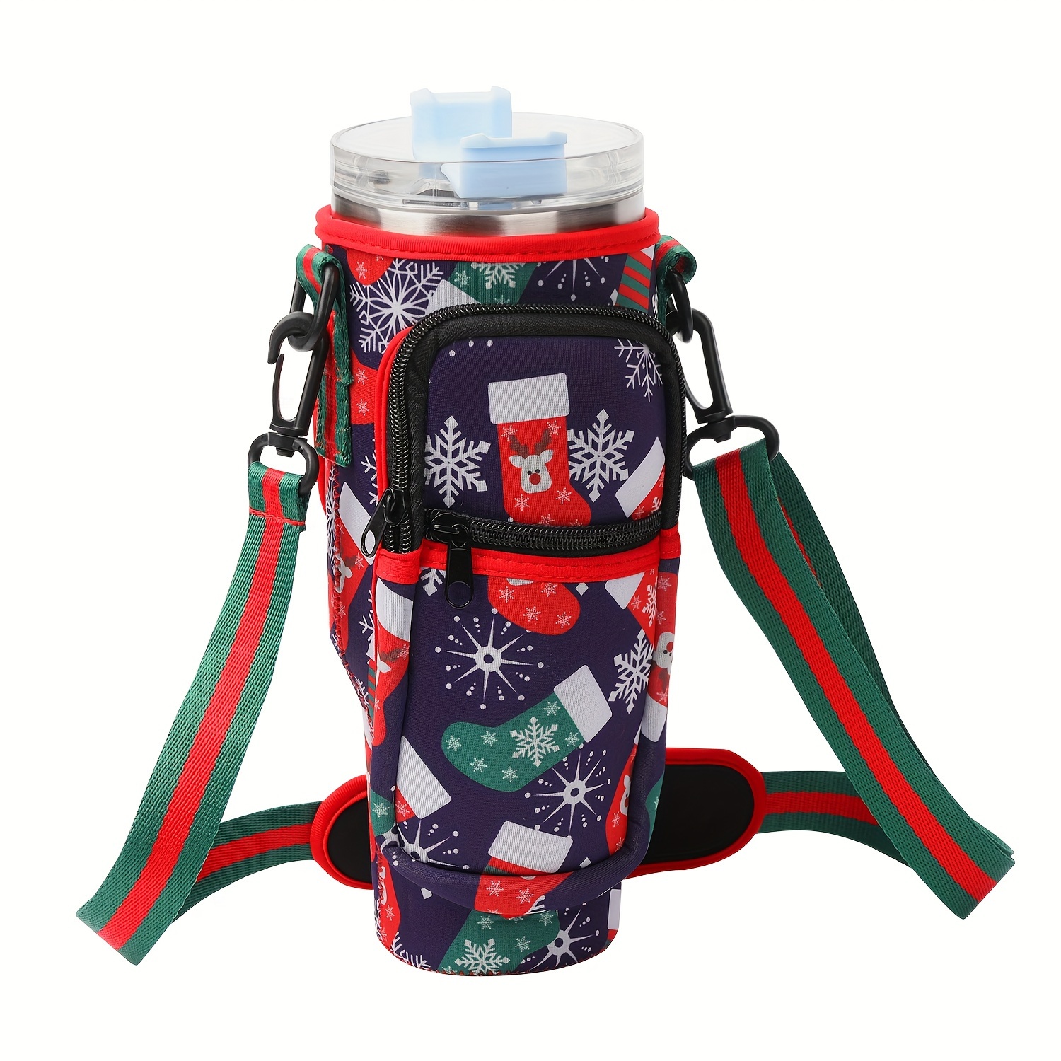 Water Bottle Bag for Stanley Cup 40oz Insulated Sleeve Cup Holder Bag  w/Lanyard