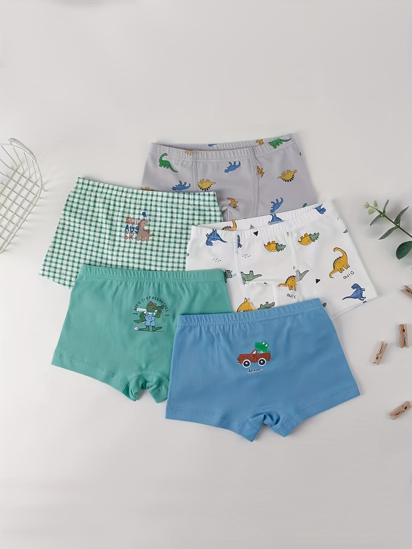 Children's Underwear Cute Alligator Cartoon Graphic Boys - Temu