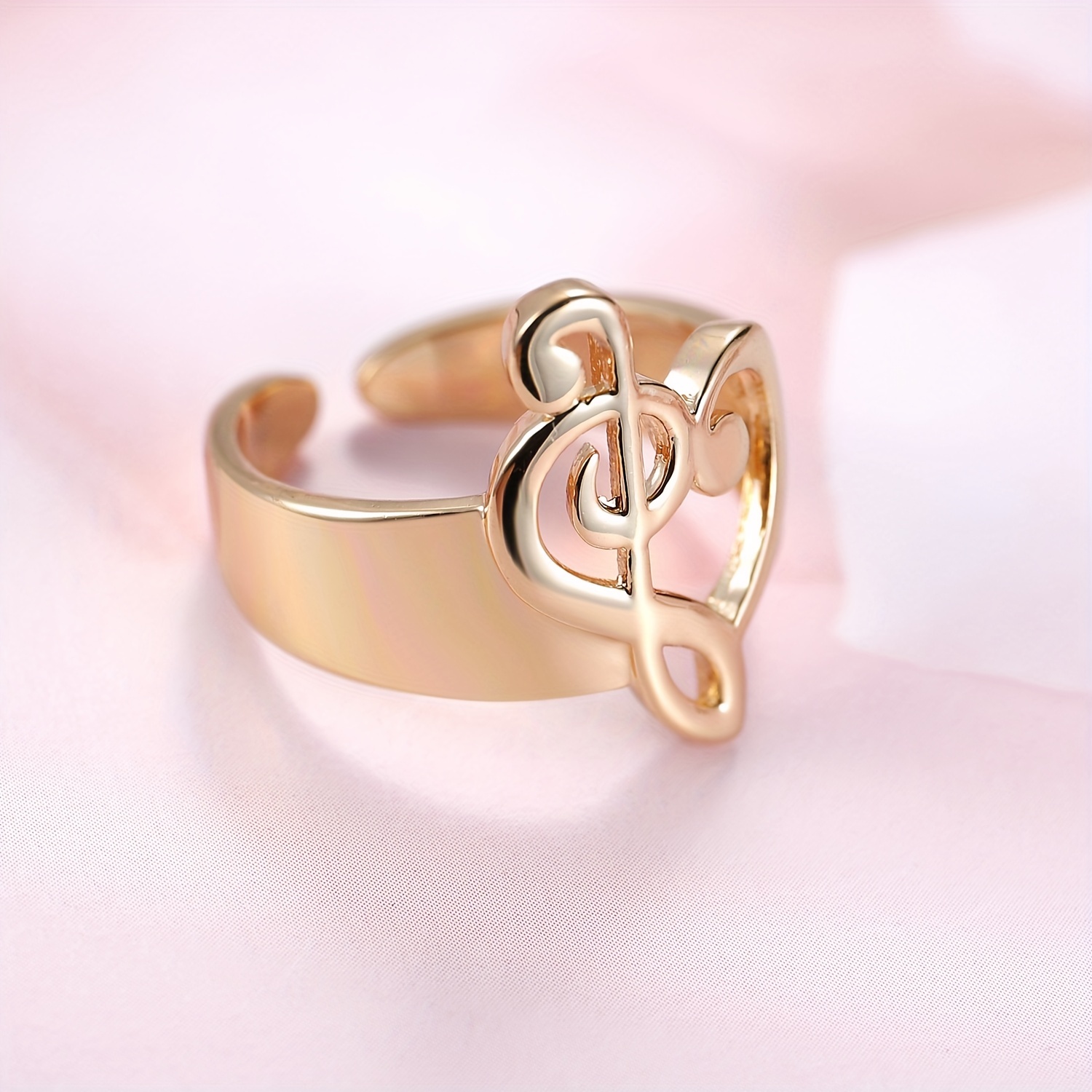 Music Note Adjustable Ring For Men Vintage Creative Men's Ring