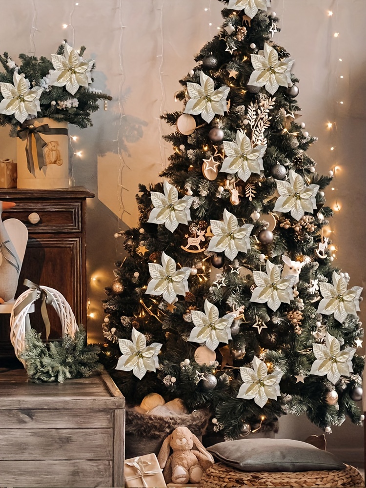 5/6 Pezzi Fiori Natale Artificiali, Fiori Stella Natale Finti Ornamento  Dellalbero Natale, Ghirlande, Ghirlande, Decorazioni Vacanze Nozze,  Decorazioni Hotel, Centrotavola Te, Oggetti Scena - Casa E Cucina - Temu  Italy