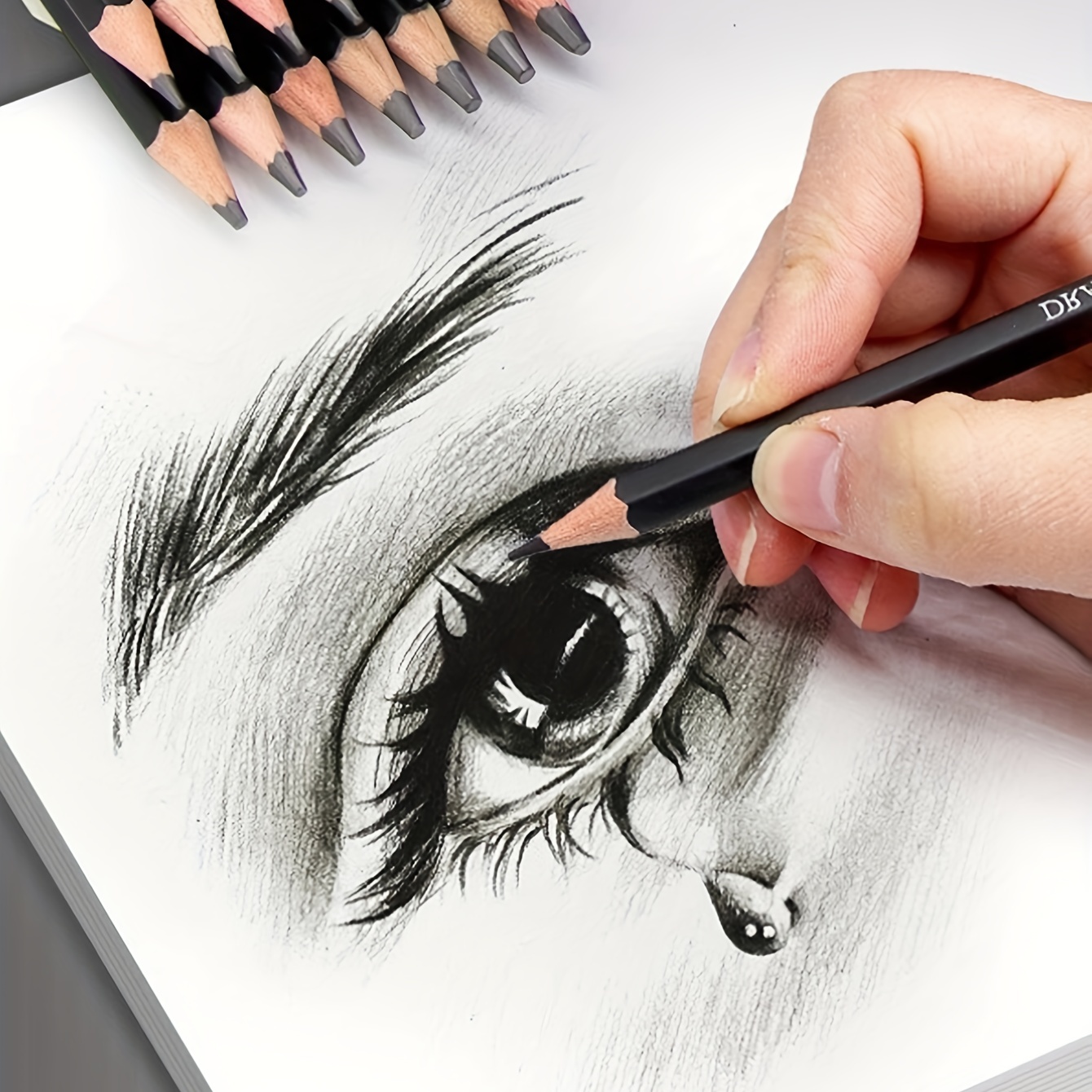 14Pcs Professional Drawing Sketching Pencil Set Graphite,(HB 2H 4H