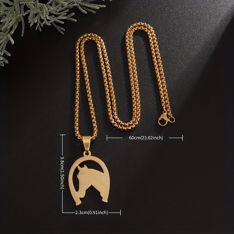 1pc Stainless Steel Gold Chain Necklace For Women, Fashionable And Simple  Accessory