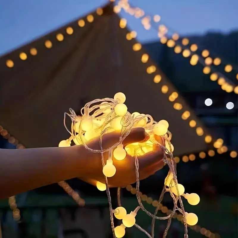 1pc Outdoor Camping Lights, Curtain Atmosphere String Lights, Camping Tent  Lights With Extra Long Battery Life, Camping Decoration Lighting String Lig