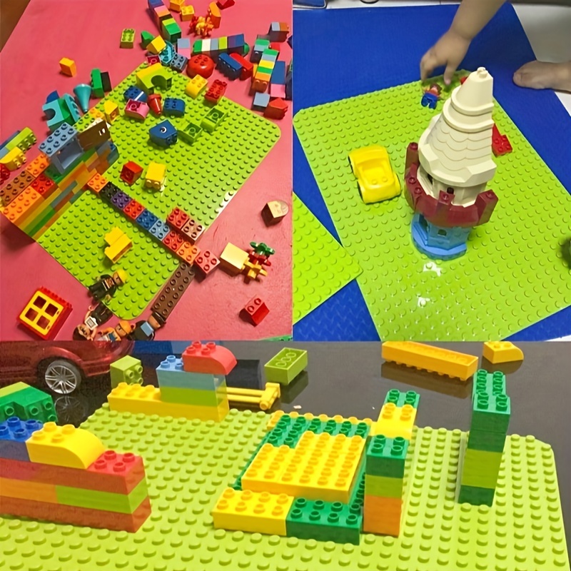 Plaques de base pour blocs de construction, 12x12 points, assemblage de  briques de grande taille, compatibles avec les briques Lego Duplo