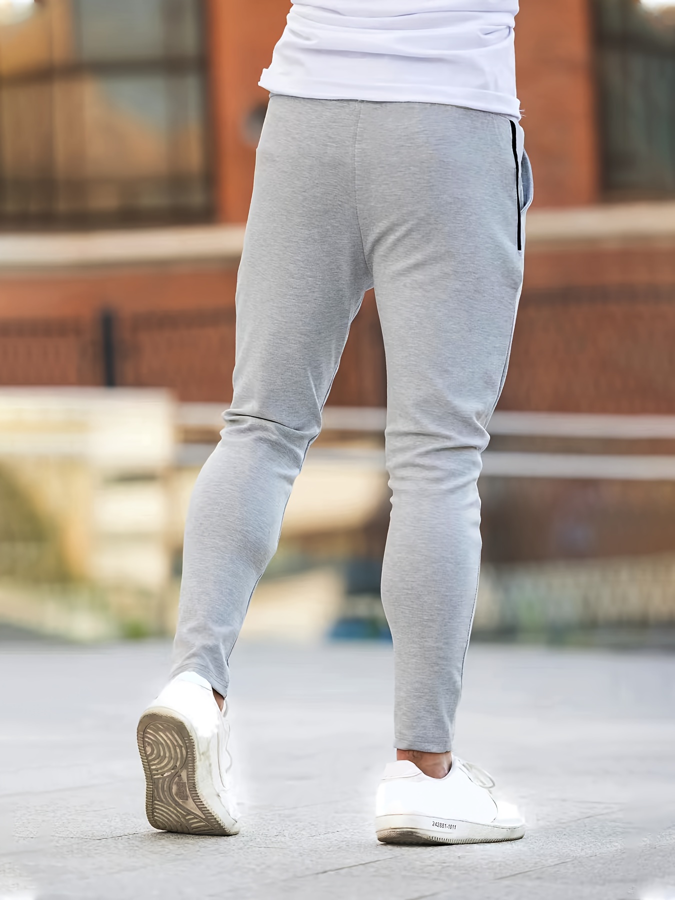 Drawstring Sweatpants Slim Fit Pants Men's Casual Joggers - Temu