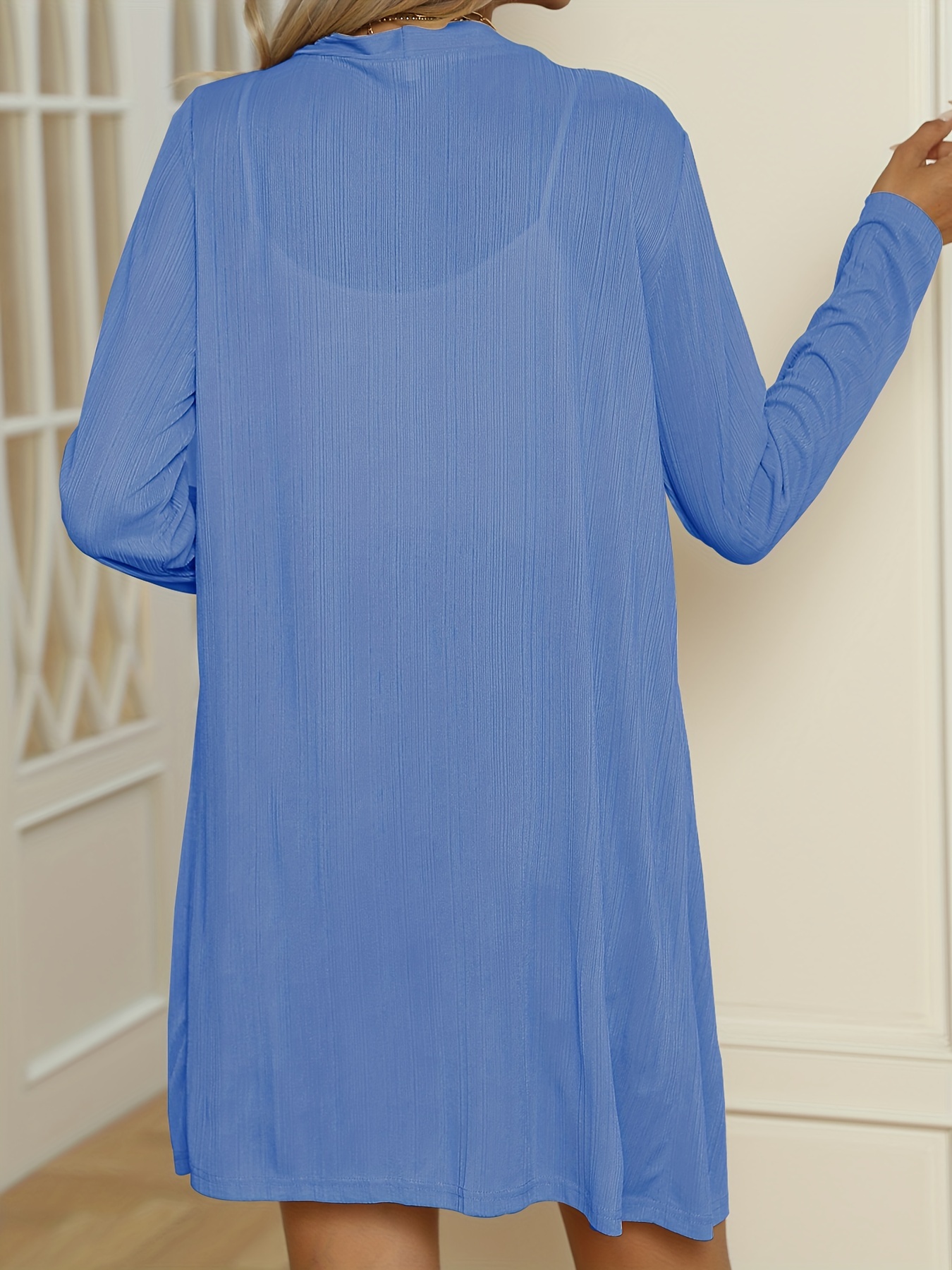 Casual Cardigan Women's Plus Solid Button Up Long Sleeve Long Cardigan