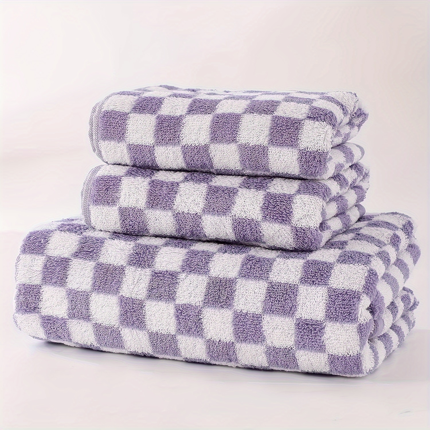 Checkered Hand Towels Minimalist Checkerboard