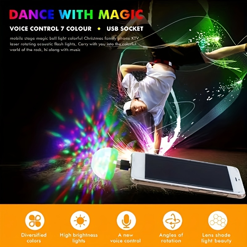 USB LED DISCO LIGHT FLASHING CELLPHONE