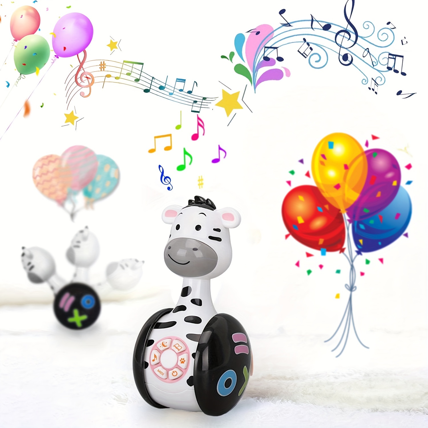 Poupée musicale en plastique en forme de cerf, jouets pour bébé, hochets,  gobelet, jouet interactif amusant, jouets d'apprentissage