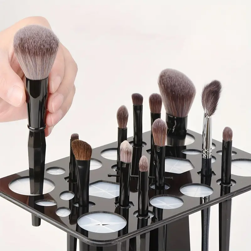 Makeup Brushes Drying Rack Brushes Dryer Collapsible 28 Slot - Temu