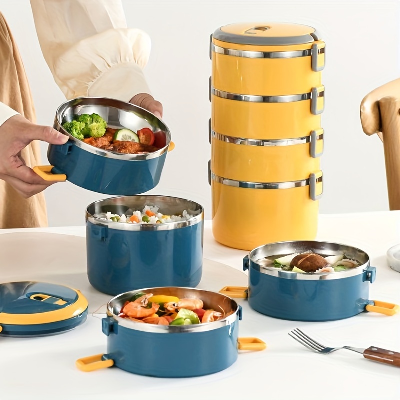 Thermo steel Tiffin Container - Insulated Lunch Box - 4 Container set