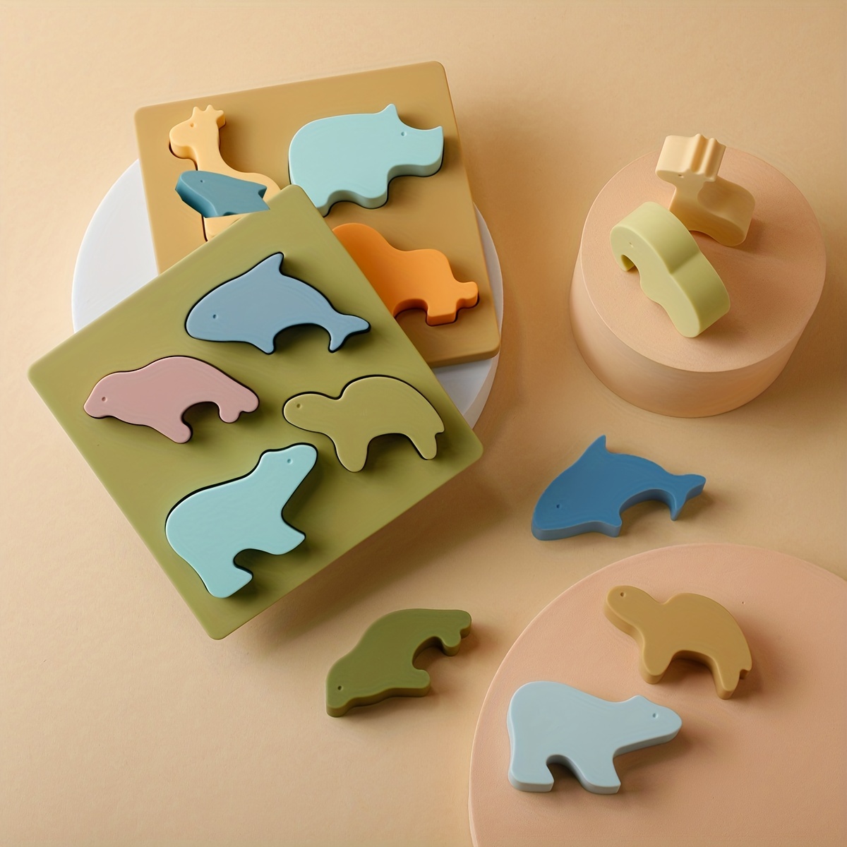 Puzzle en bois pour tout-petits de 2 à 3 ans Ensemble de 3 puzzles pour  tout-petits de 4 à 5 ans par QUOKKA Jeu de jouets animaux réalistes  Montessori pour enfants -  France