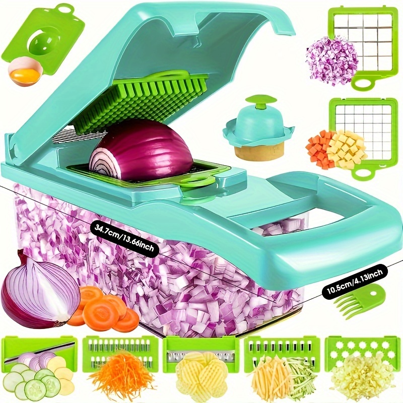 11 in1 Vegetable Chopper Cutter Chopper Multifunctional Veggie Chopper with  Container, Onion, 1 unit - Kroger