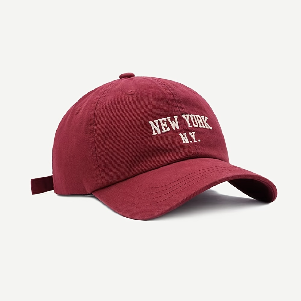 1pc Women NY Embroidered Versatile Baseball Cap For Daily
