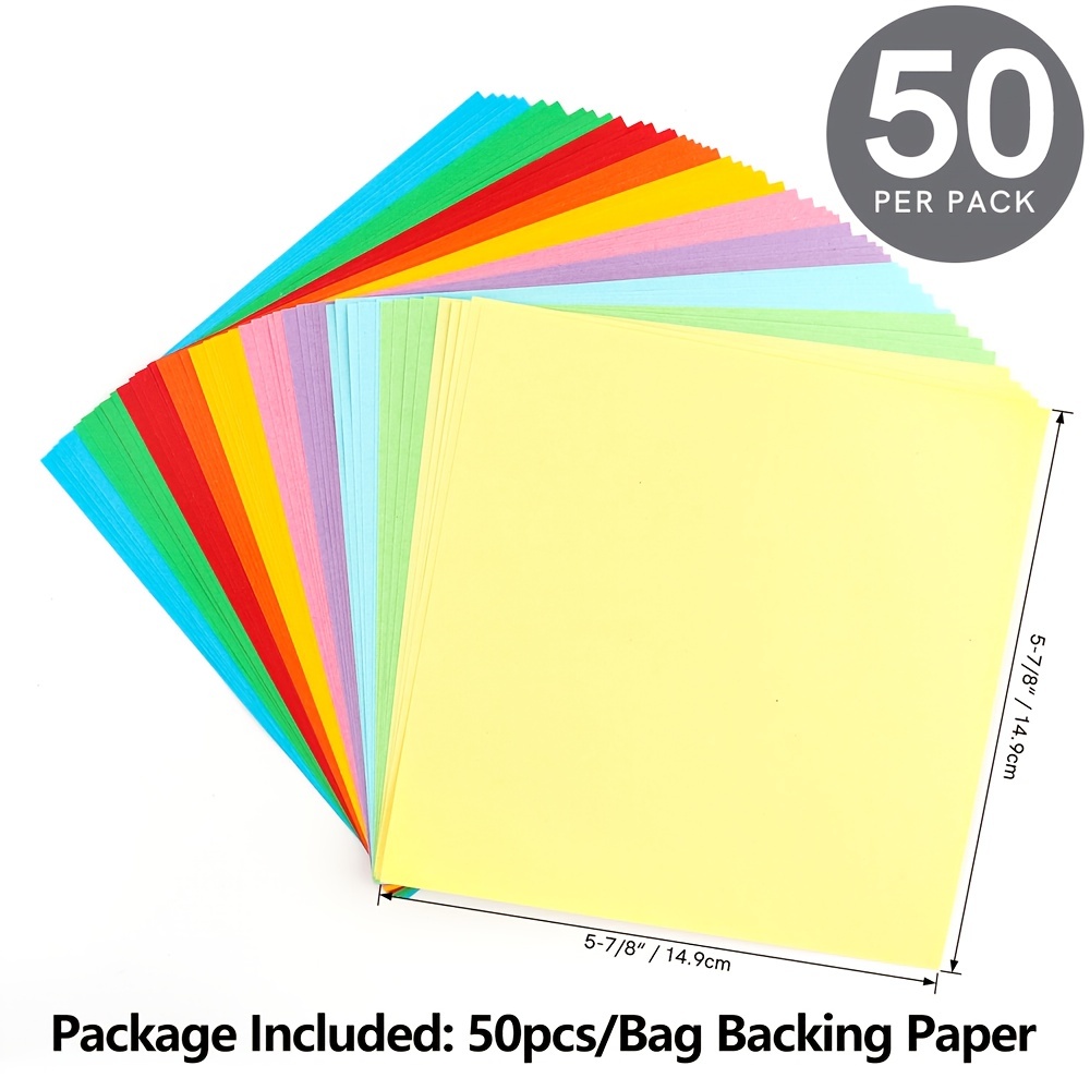 50 6X6 paper bag set for scrapbooks 5 holes