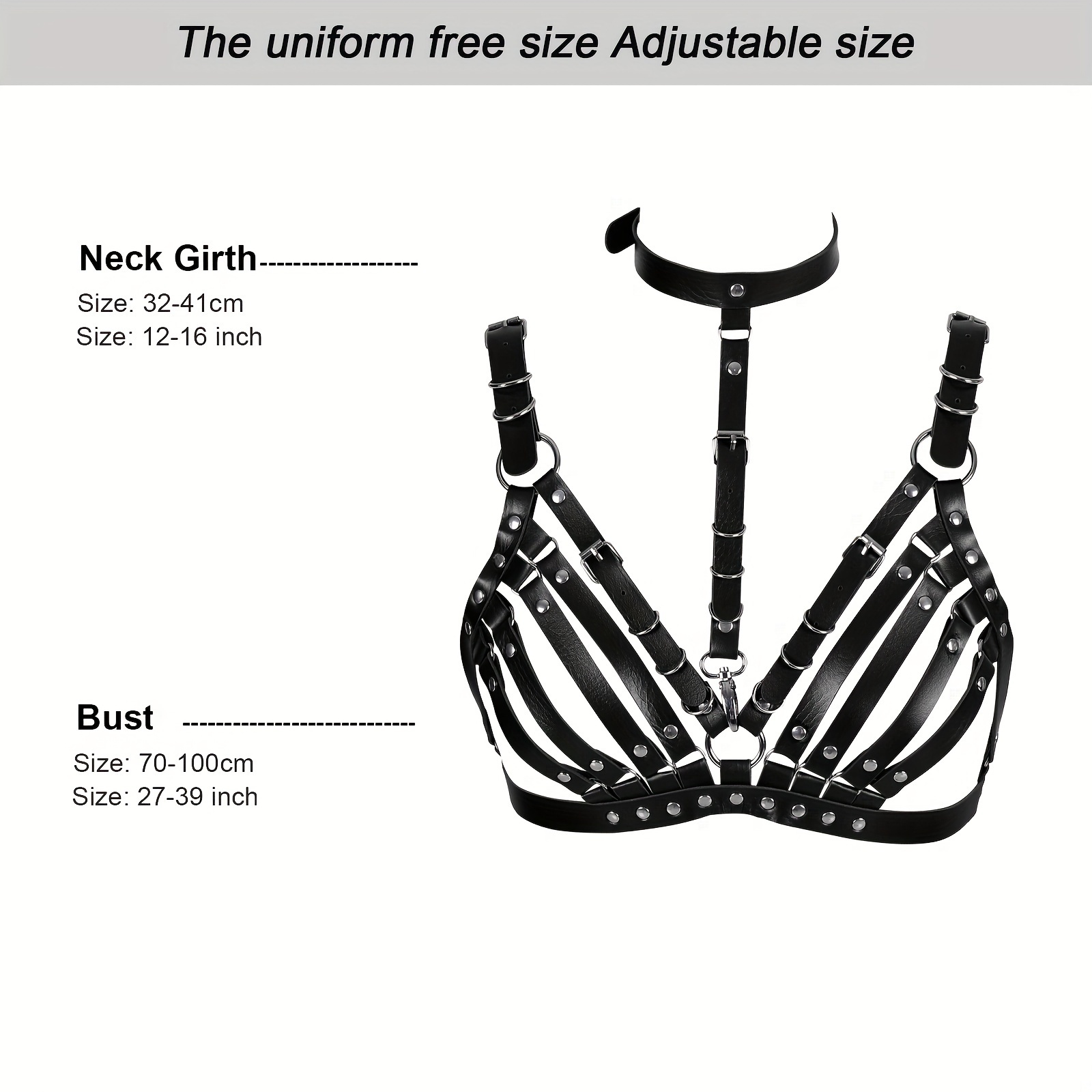 Gothic Cage Bra Sexy Hollow Waistband Punk Rivet Studded - Temu