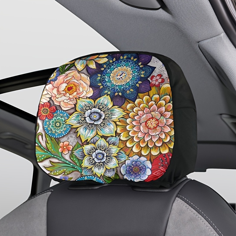 Blumen Mandala Fahrzeugsitz Kopfstützenbezug 1 Stück Stoff - Temu Luxembourg