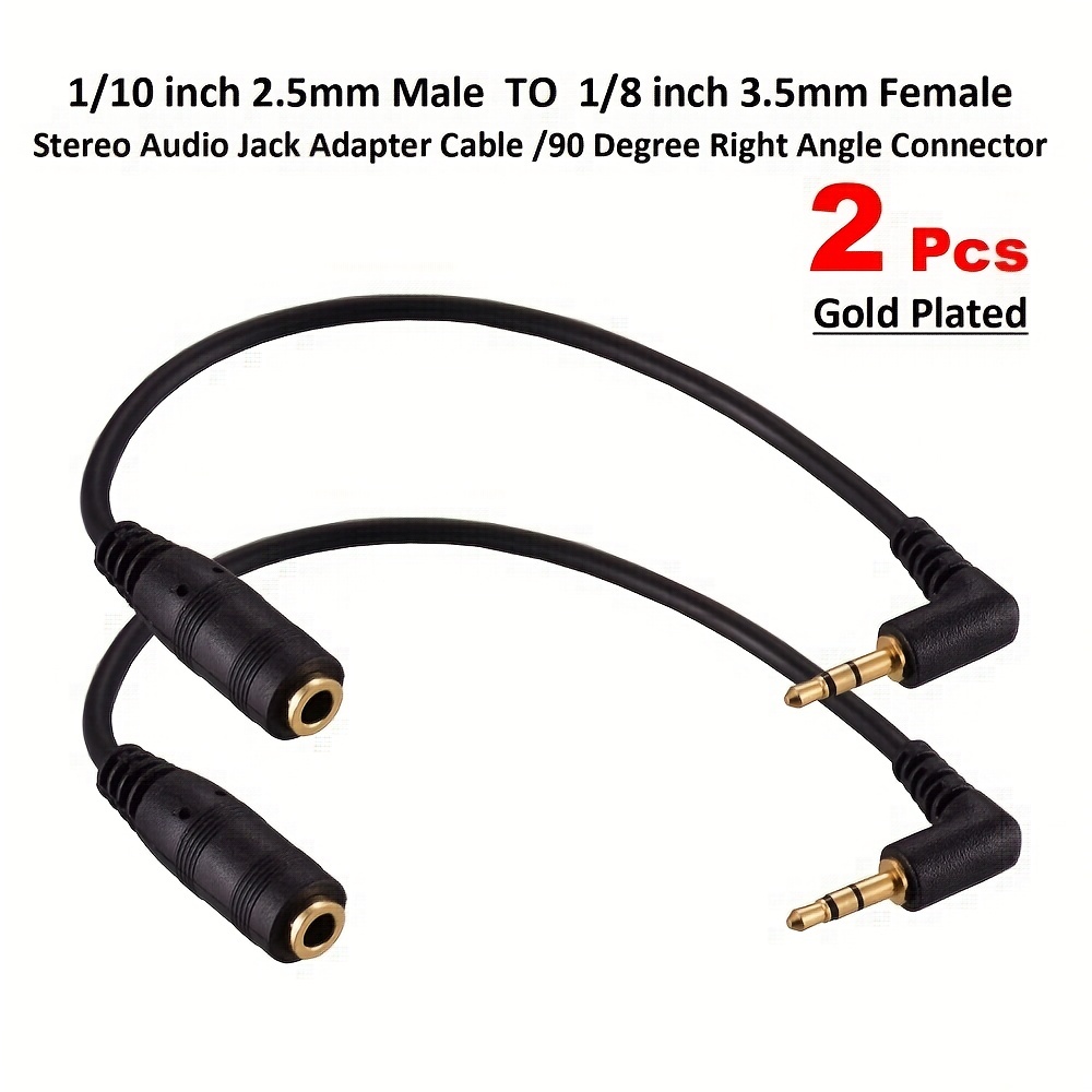 Gold 3.5mm Male to 2.5mm Female Stereo Audio Headphone Jack Adapter  Converter a