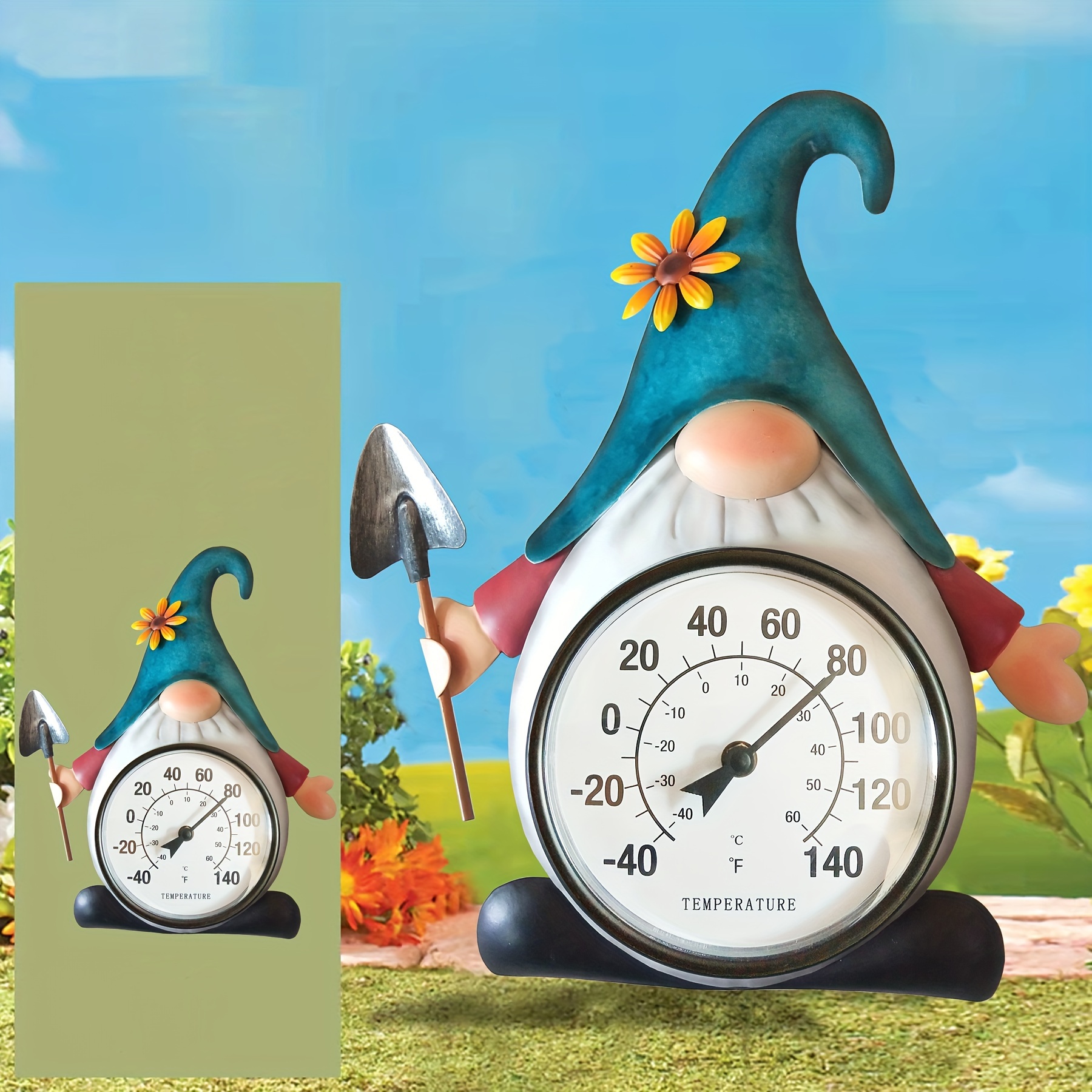 Thermomètre mural intérieur ou extérieur, Instrument météorologique  résistant aux intempéries