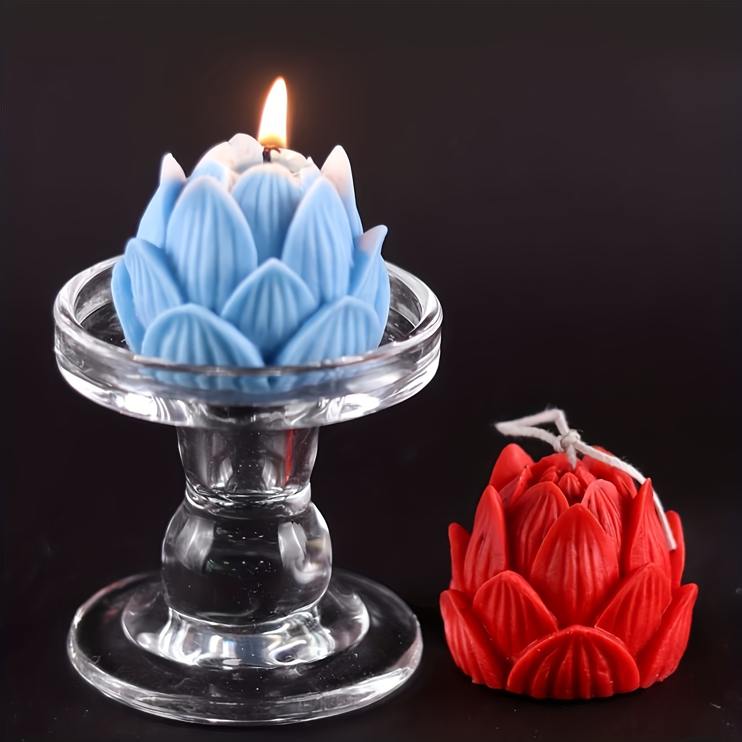 3D Lotus Flower Molds DIY Candle Form Silicone Mold Handmade