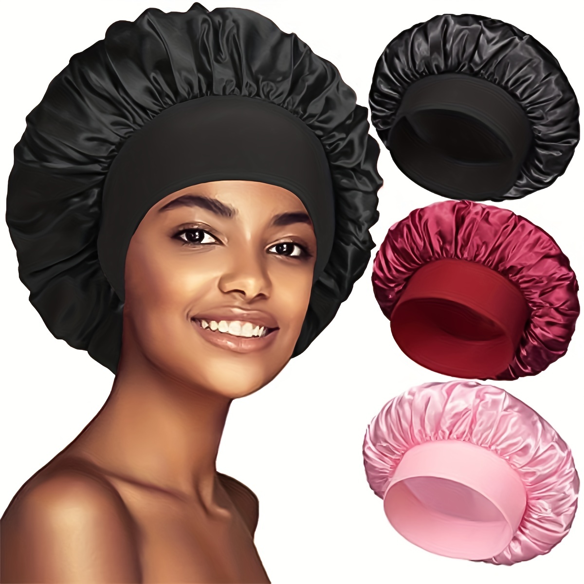 Gorro de seda para gorros de pelo natural para mujeres negras