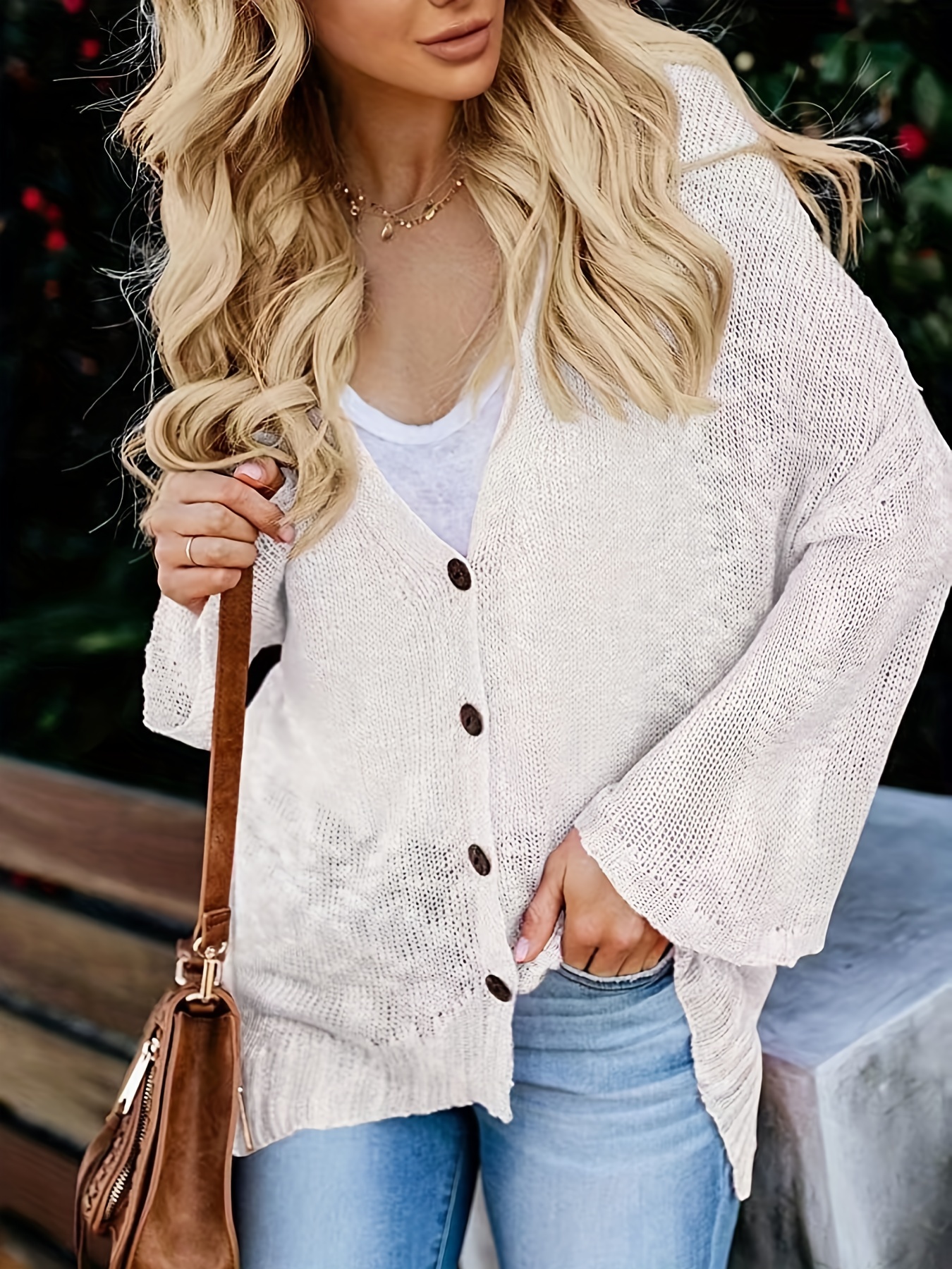 Sheer clearance beige cardigan