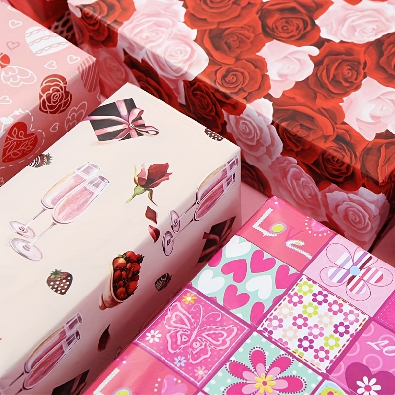 Love Wrapping Paper, Red Wrapping Paper, Valentines Day Wrapping Paper,  Valentines Day Gift Wrap, Happy Valentines Day 