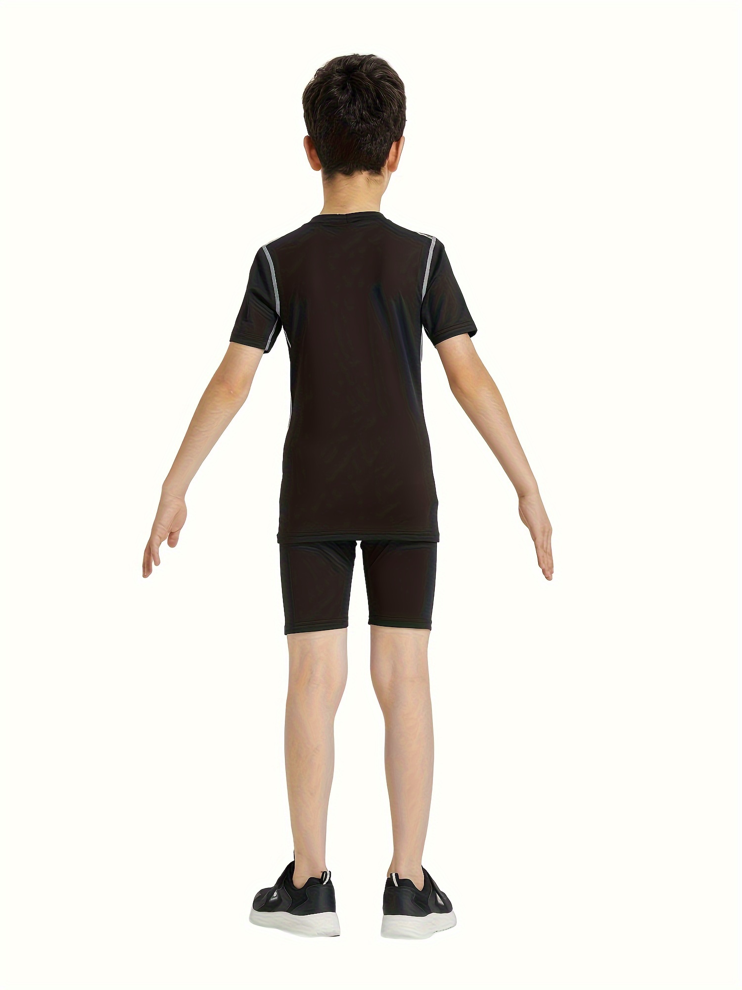 LANBAOSI 2 Pack Boys Athletic Dry Fit Compression Short Sleeve T