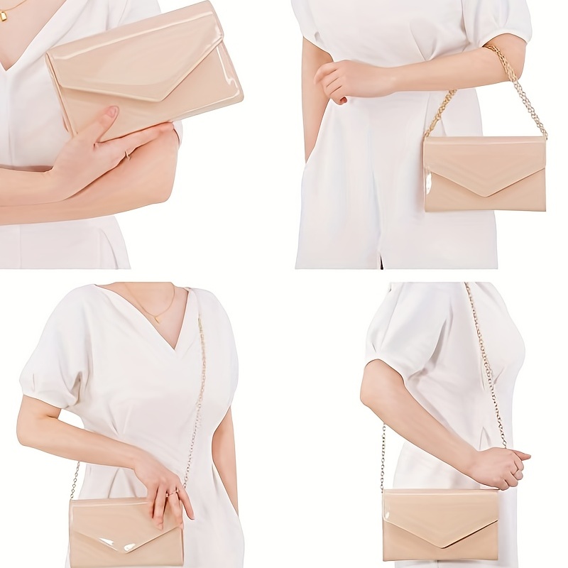 Fashionable Heart Shape Clasp Chain Envelope Bag Women's Crossbody