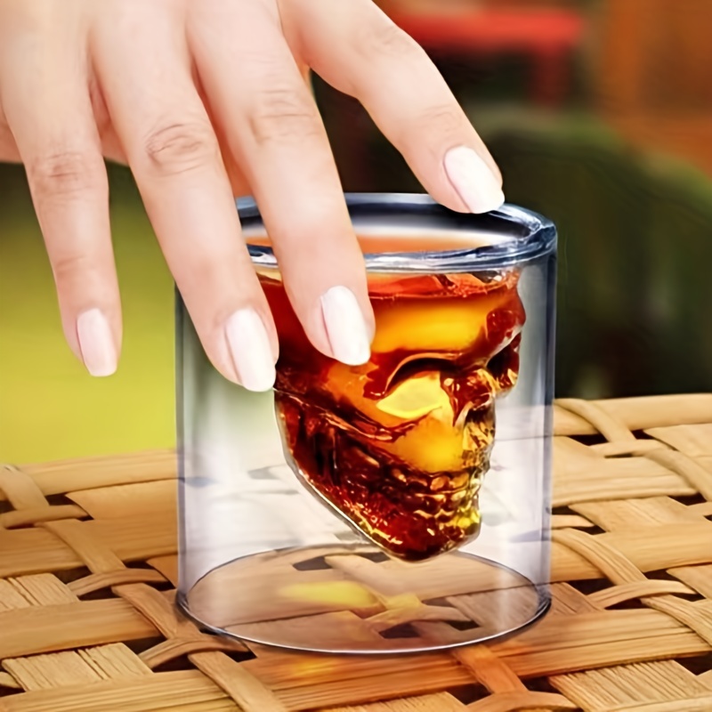 Copa de cuerno vikingo de vidrio para beber, copa de cóctel