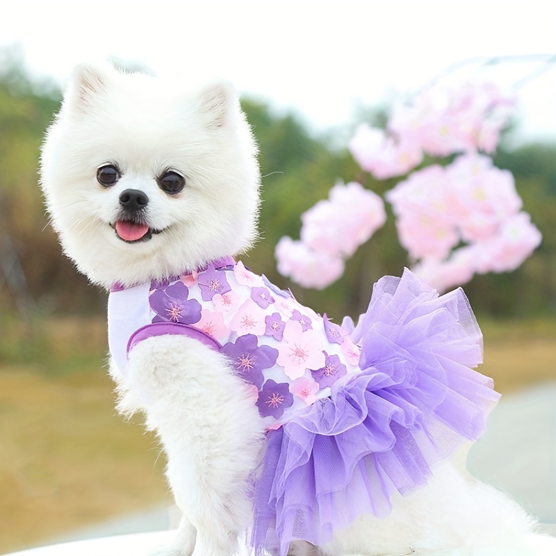 Dog Tutu Dress Clothing Dog Cute And Summer Dress Cotton Supplies Pet Clothes Pet Supplies Temu Canada