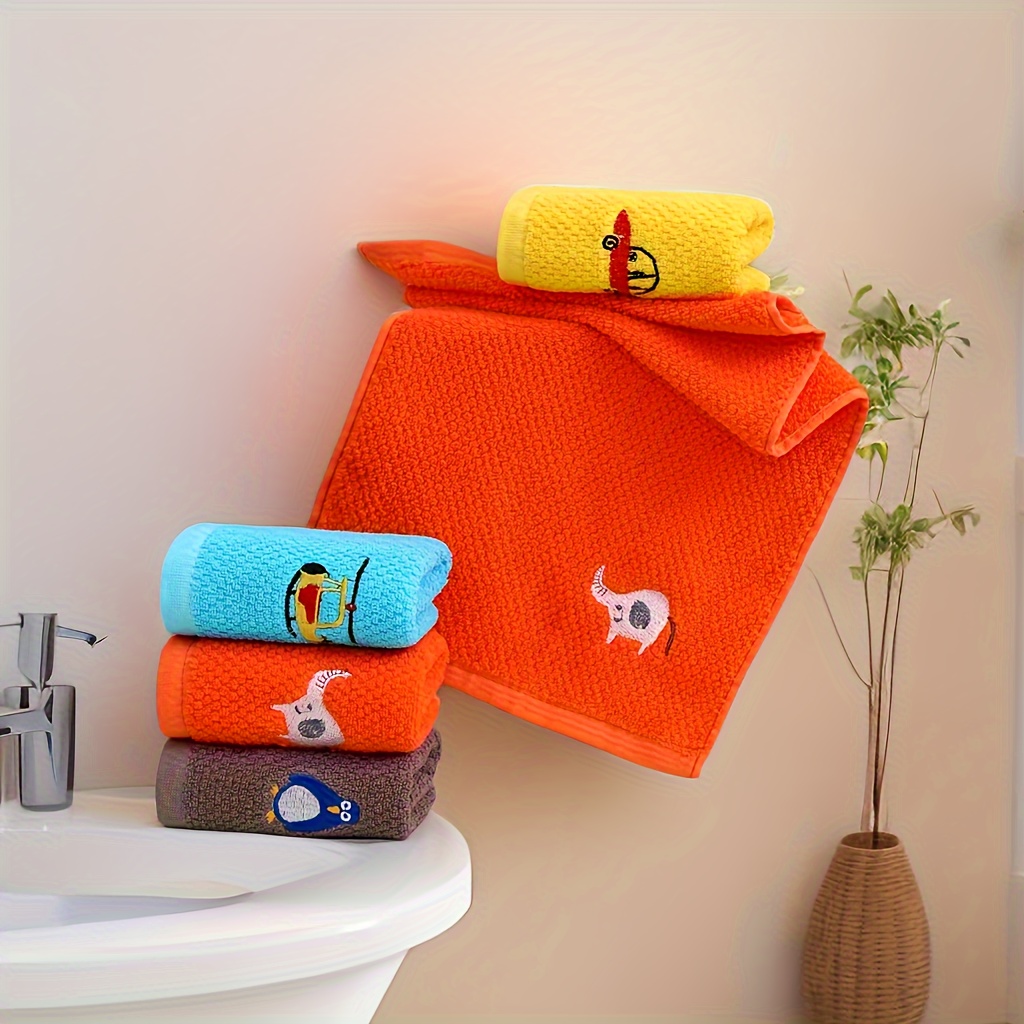 Cartoon Embroidered Hand Towel, Household Cotton Hand Towel, Soft Cute Face  Towel, Absorbent Towel For Home Bathroom, Bathroom Supplies, - Temu