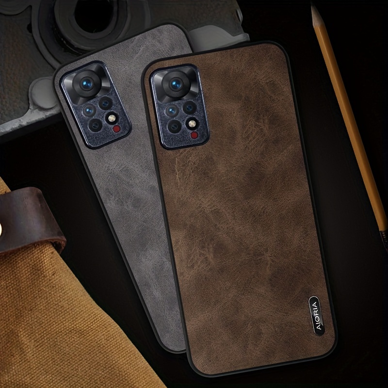 Retro Design Pu Leather Phone Cover Full Protection Redmi - Temu