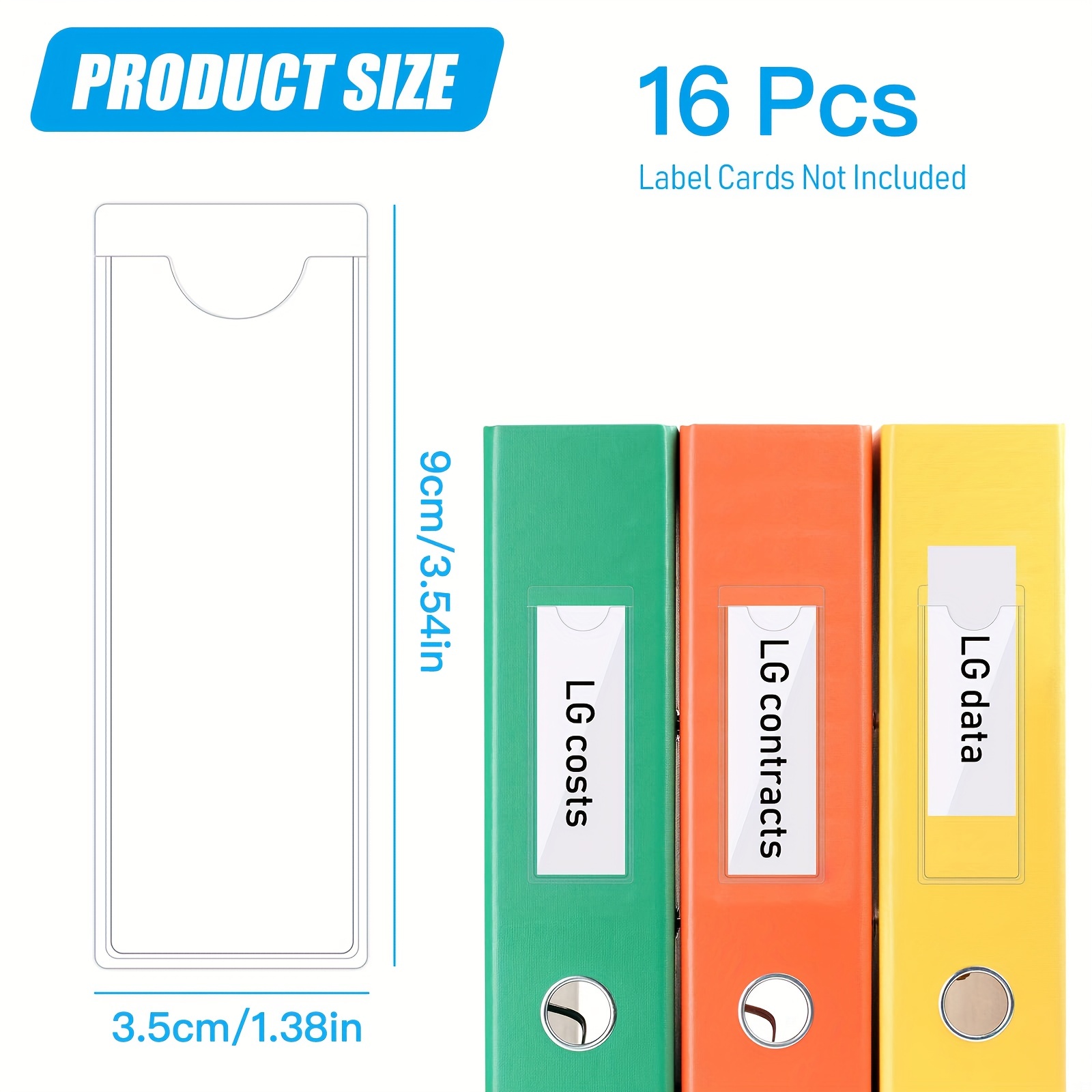 Self adhesive Index Card Pockets With Top Open For Loading - Temu