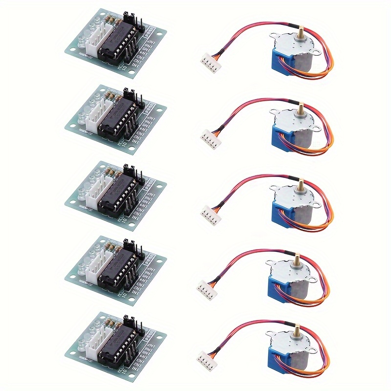 

5 Sets 28byj-48 Uln2003 5v Stepper Motor + Uln2003 Driver Board Compatible With Arduino