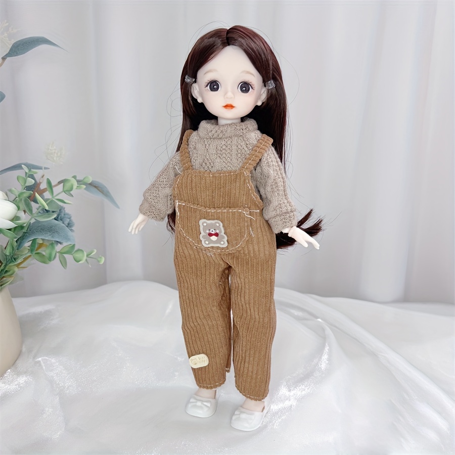 Bjd Doll Full Set Clothes Shoes 30 Removable Joints Diy Toys - Temu