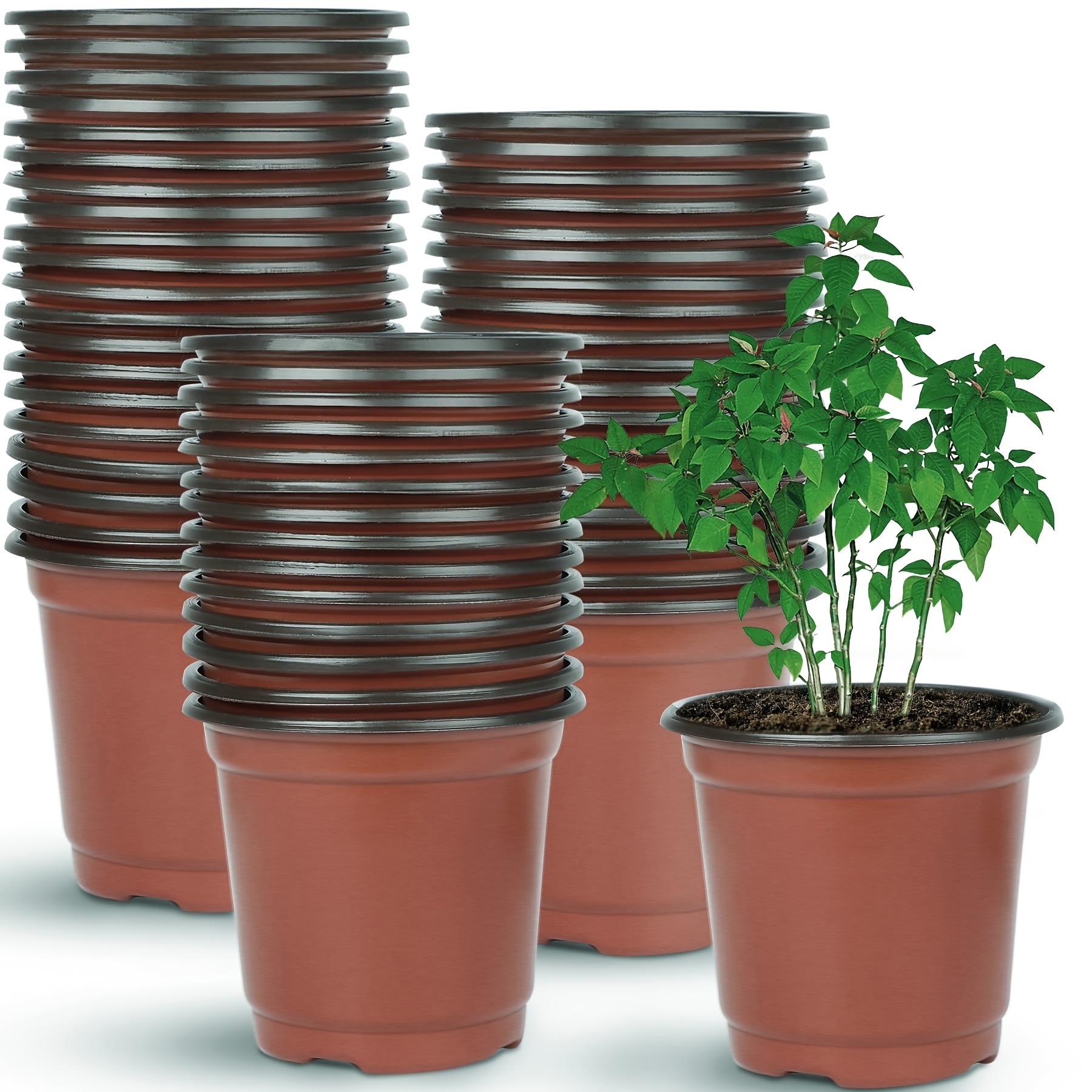 10PCS PE Black Nursery Bags Seedling Grow Bags Small Plant Growth Pot