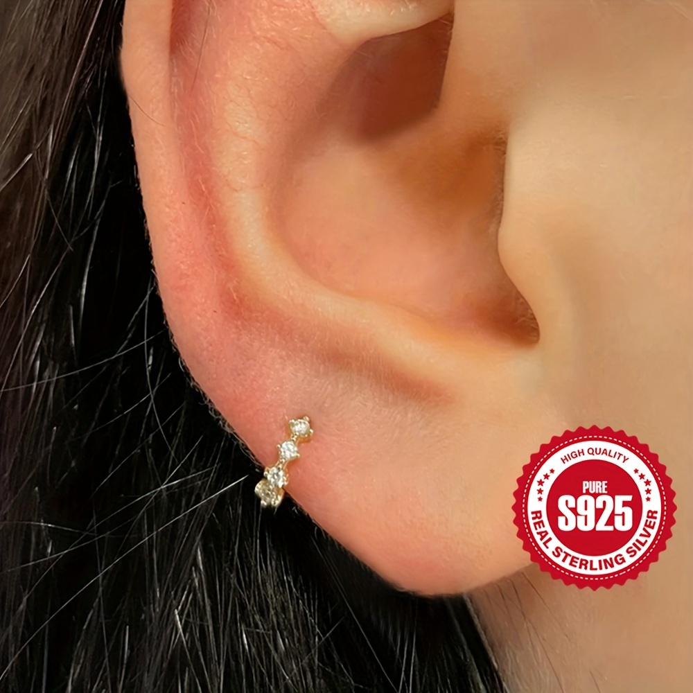 18k Gold plated Hypoallergenic Hoop Earrings High Quality - Temu