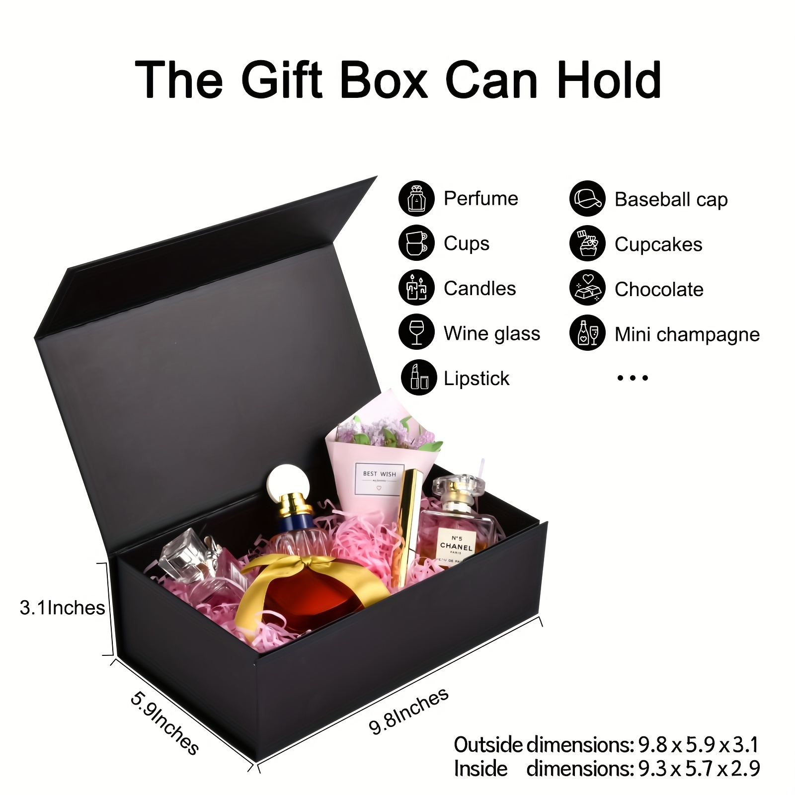 Gift Box With Lids, Magnetic Gift Boxes For Presents, Christmas Birthday  Gift Boxes For Men Women - Temu