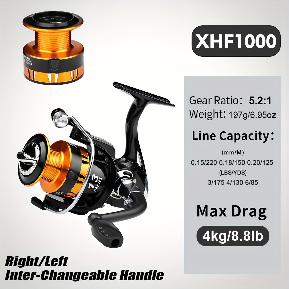 Metal Fresh/Saltwater Fishing Reel Right Left Hand 1000S MC Spinning Reel  5.2:1.