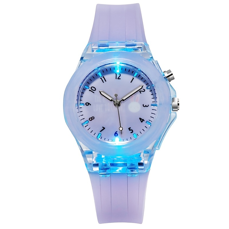 Reloj Silicona Luminoso Lindo Niña (reloj + Pulsera) - Temu