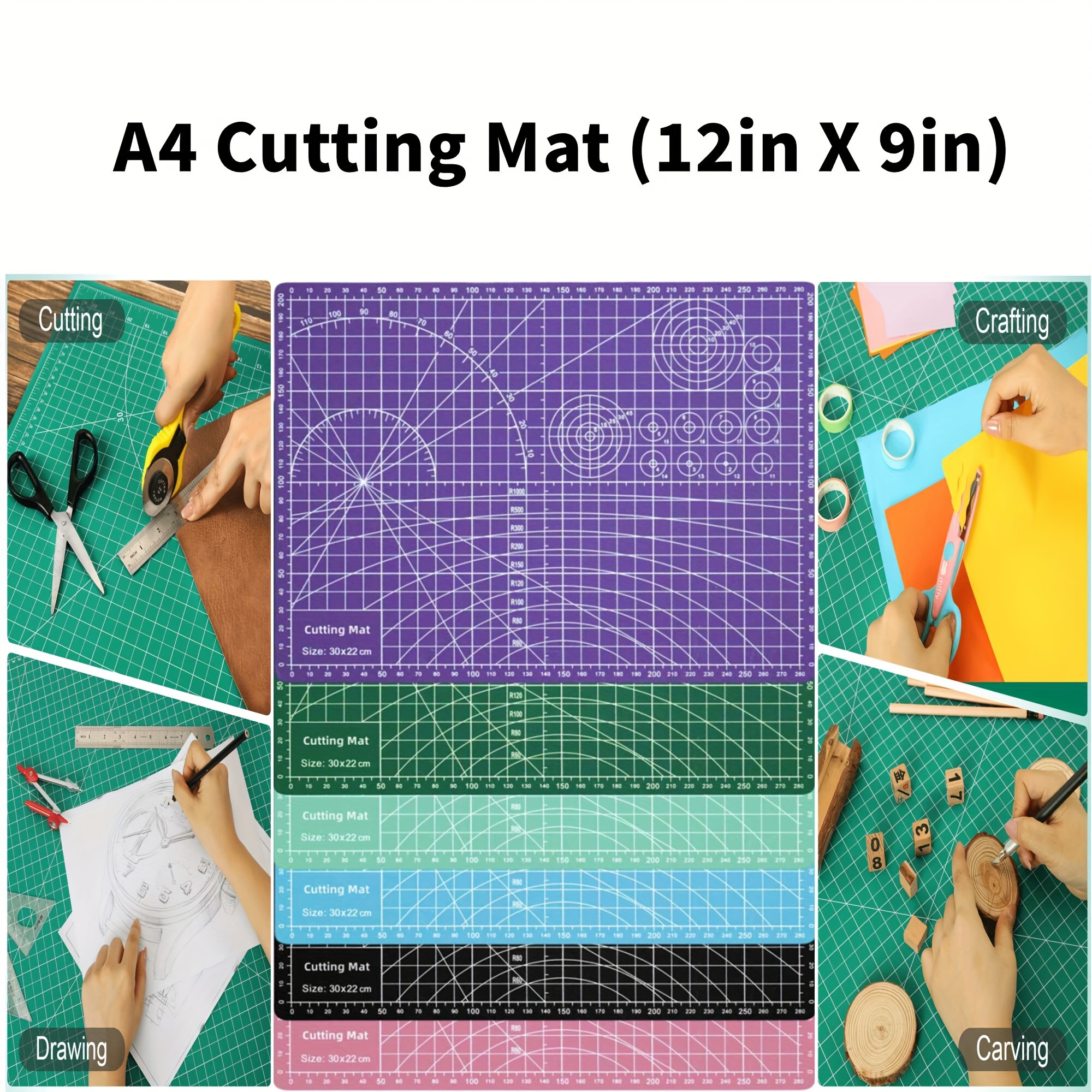 Tapete de costura autocurativo tapete de corte rotativo de doble cara 5  capas tabla de cortar para manualidades manualidades tela de pasatiempos
