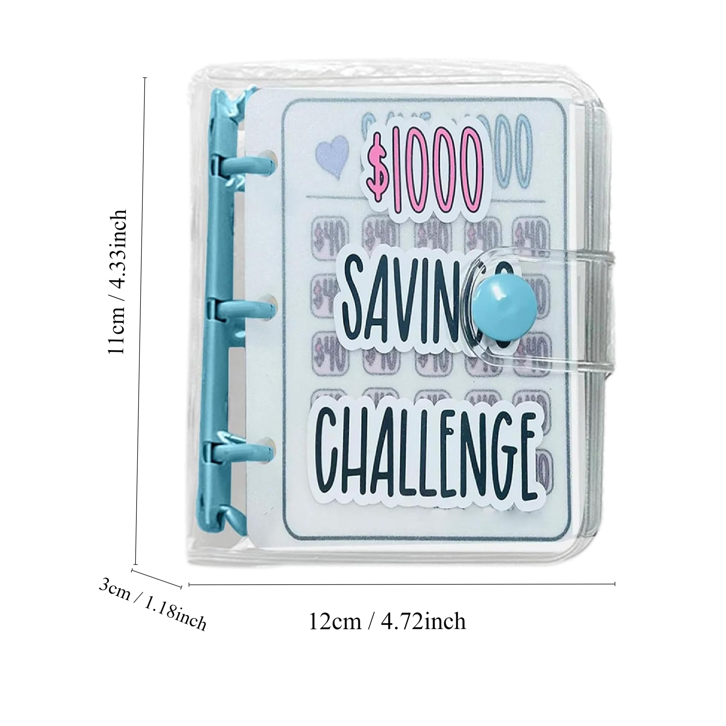 Classeur de défi d'épargne, 1000 défi d'épargne, organiseur pour budget en  espèces, livre de budget avec enveloppes de trésorerie, livre de défi d' épargne réutilisable, pince à billets : : Fournitures pour le