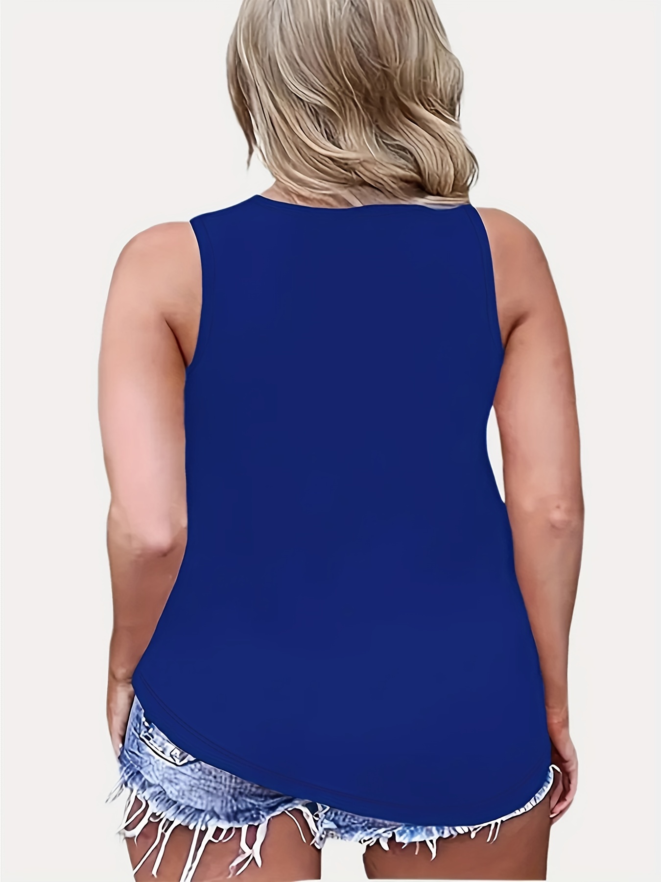 Solid Criss Cross Tank Top, Casual Summer Versatile Sleeveless Top, Women's Clothing
