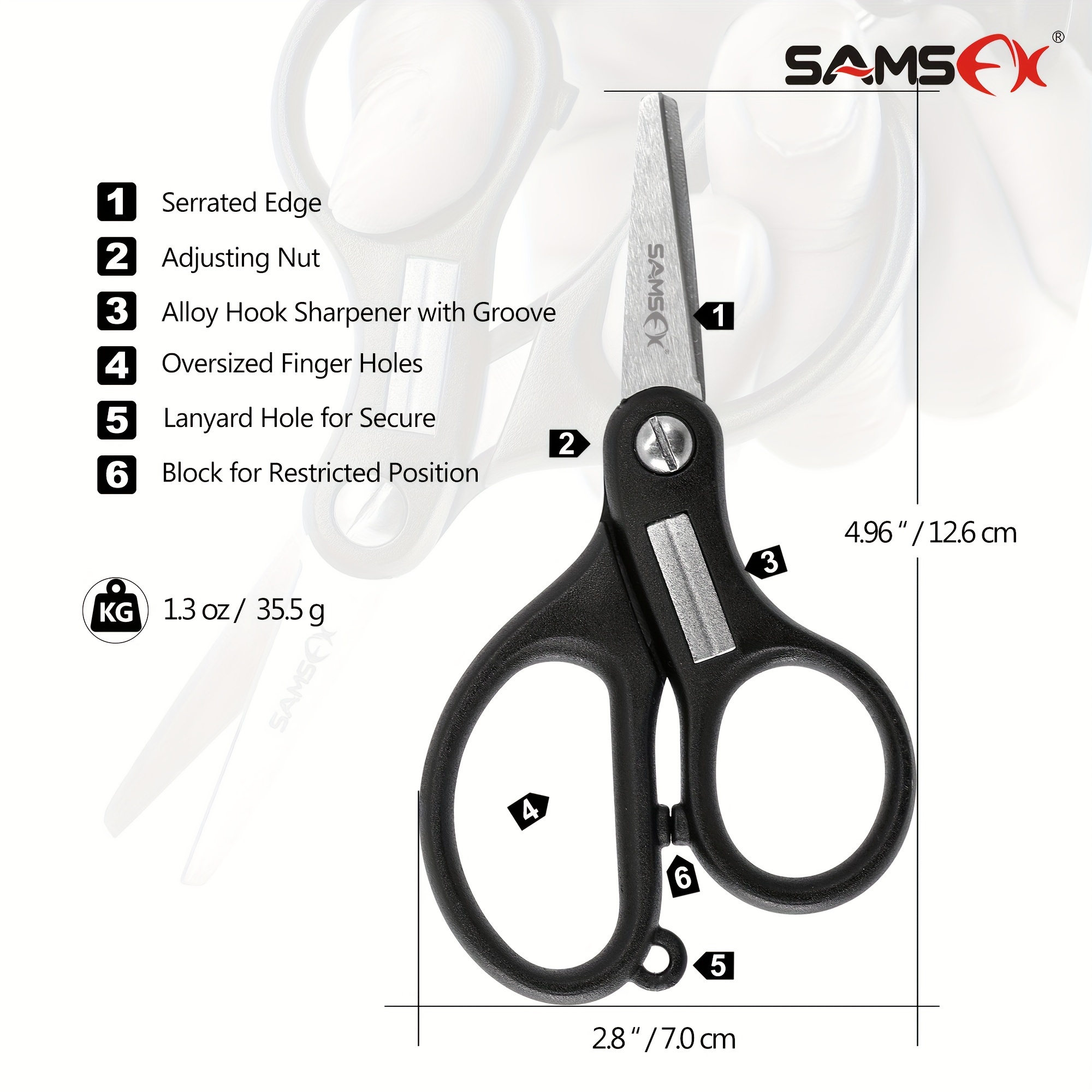 Samsfx Retractable Lanyard Fishing Scissors Built in Hook - Temu