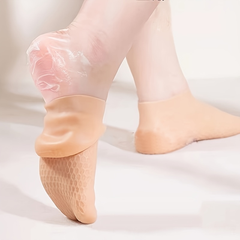 

Silicone Moisturizing Socks Softening Dry Cracked Feet Rough Skins & Anti Slip Aloe Socks For Dry Cracked Feet Women, Spa Gel Socks Foot Care After Pedicure