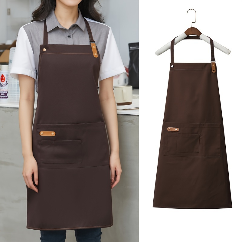 Polyester Apron Unisex Adjustable Cooking Apron Household - Temu