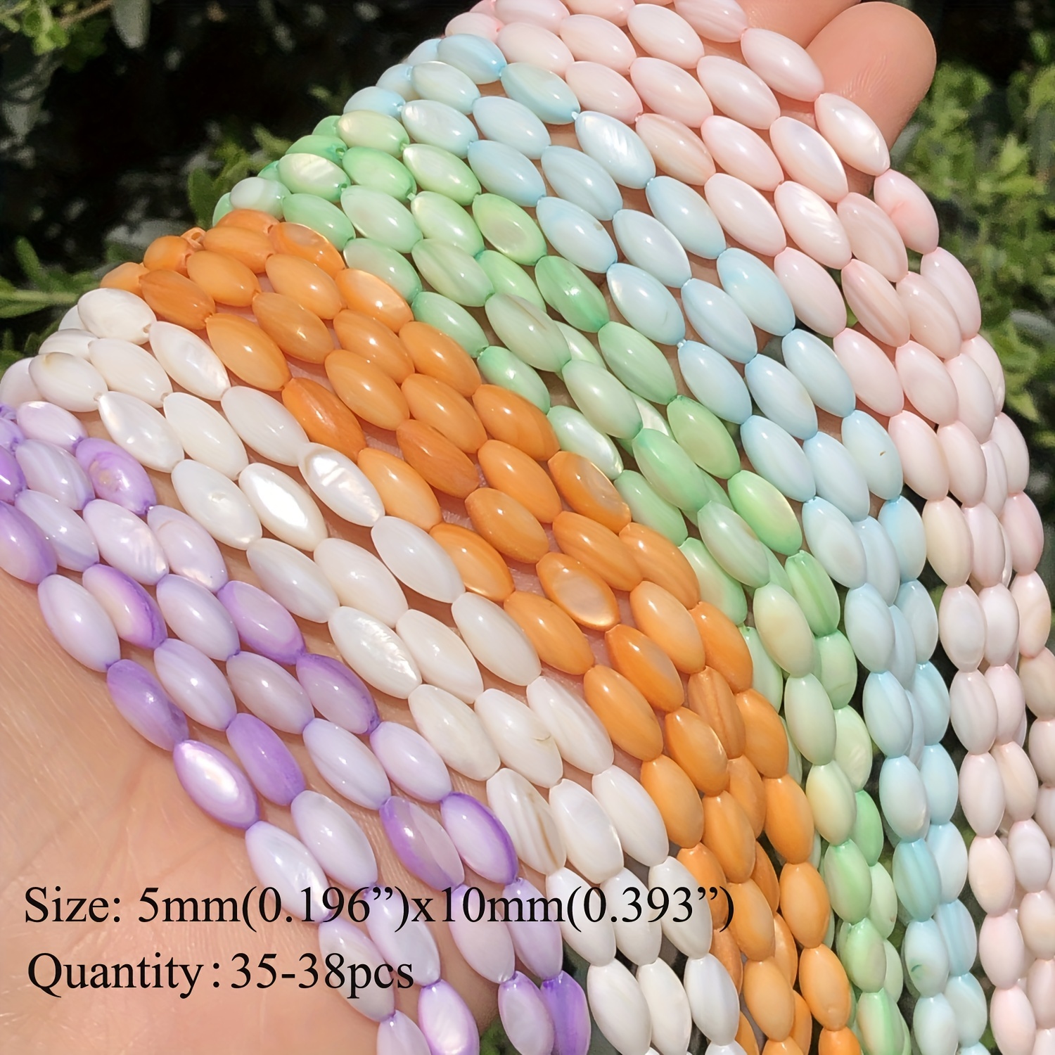 Rice Shape Ccb Beads Tube Beads For Bracelet Jewelry - Temu