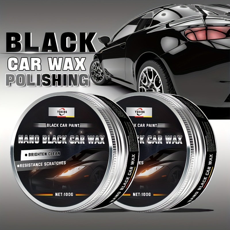 1pc 3.53oz Car Wax Only For Black Car Wax Decontamination Brightening  Scratch-resistant And Polishing Wax Plating Waxing With Sponge
